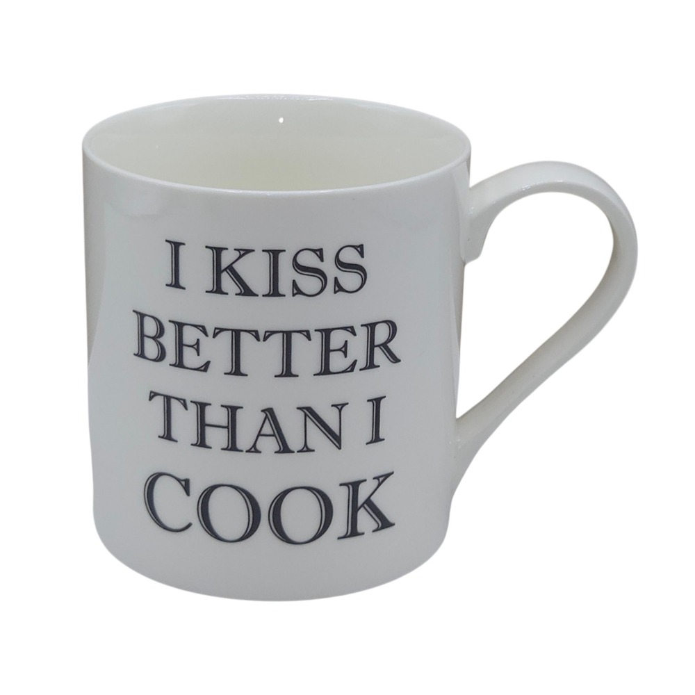 Home Essentials I Kiss Better Than I Cook White Ceramic Coffee Mug Humorous Gift